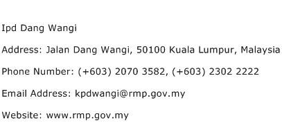 Ipd Dang Wangi Address Contact Number