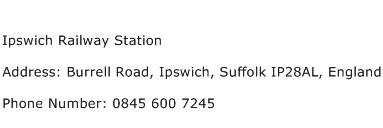 Ipswich Railway Station Address Contact Number