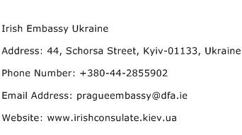 Irish Embassy Ukraine Address Contact Number