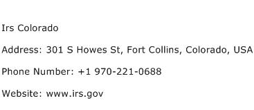 Irs Colorado Address Contact Number