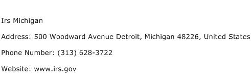 Irs Michigan Address Contact Number