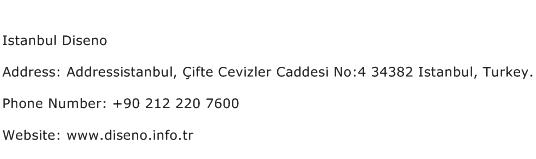 Istanbul Diseno Address Contact Number