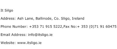 It Silgo Address Contact Number
