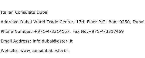 Italian Consulate Dubai Address Contact Number