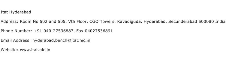 Itat Hyderabad Address Contact Number
