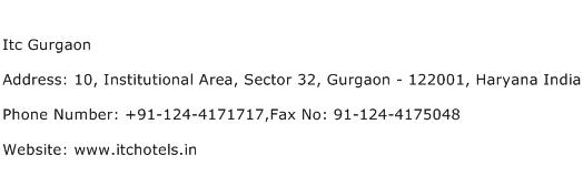 Itc Gurgaon Address Contact Number