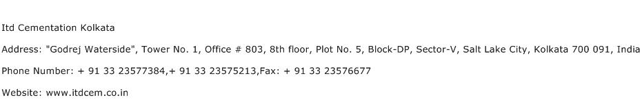 Itd Cementation Kolkata Address Contact Number