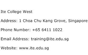 Ite College West Address Contact Number
