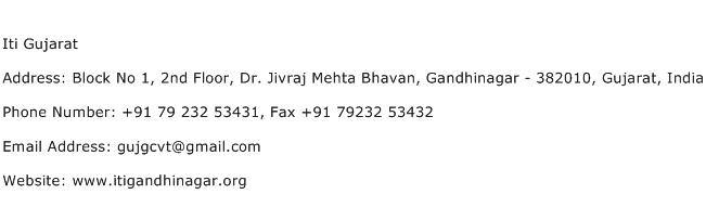 Iti Gujarat Address Contact Number