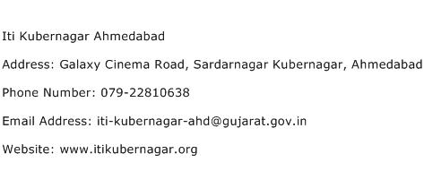 Iti Kubernagar Ahmedabad Address Contact Number