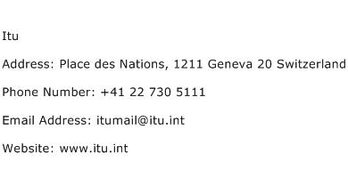 Itu Address Contact Number