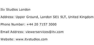 Itv Studios London Address Contact Number
