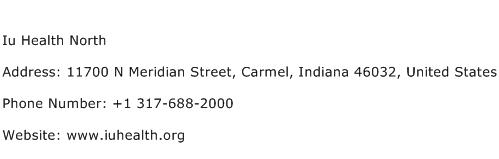 Iu Health North Address Contact Number