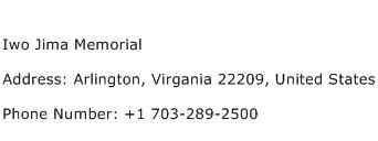 Iwo Jima Memorial Address Contact Number