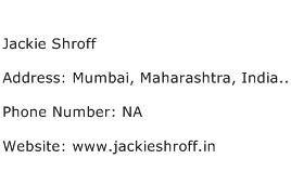 Jackie Shroff Address Contact Number