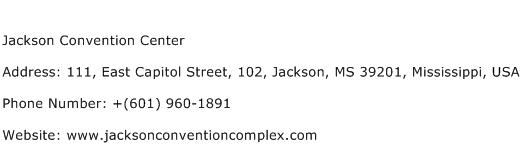 Jackson Convention Center Address Contact Number