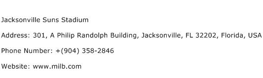 Jacksonville Suns Stadium Address Contact Number