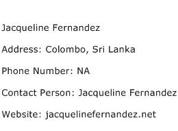 Jacqueline Fernandez Address Contact Number