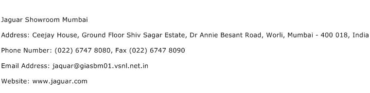 Jaguar Showroom Mumbai Address Contact Number