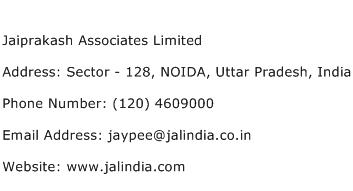 Jaiprakash Associates Limited Address Contact Number