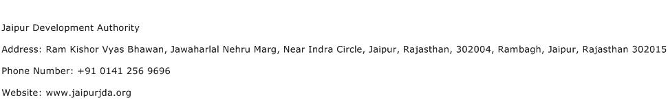 Jaipur Development Authority Address Contact Number