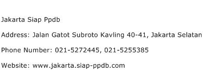 Jakarta Siap Ppdb Address Contact Number
