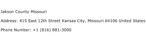 Jakson County Missouri Address Contact Number