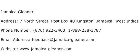 Jamaica Gleaner Address Contact Number