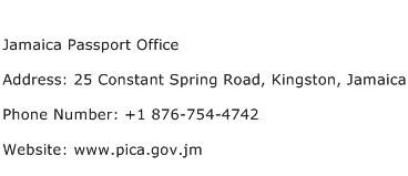 Jamaica Passport Office Address Contact Number
