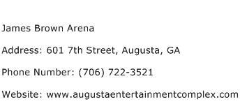 James Brown Arena Address Contact Number