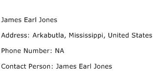 James Earl Jones Address Contact Number