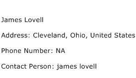 James Lovell Address Contact Number