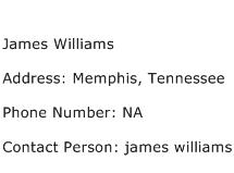 James Williams Address Contact Number