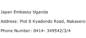 Japan Embassy Uganda Address Contact Number