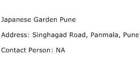 Japanese Garden Pune Address Contact Number