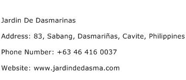 Jardin De Dasmarinas Address Contact Number