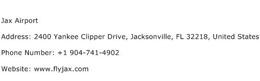 Jax Airport Address Contact Number