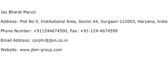 Jay Bharat Maruti Address Contact Number