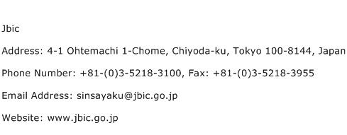 Jbic Address Contact Number