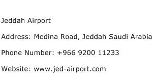 Jeddah Airport Address Contact Number