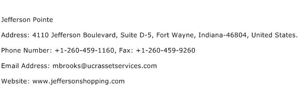 Jefferson Pointe Address Contact Number