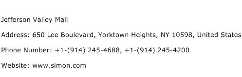Jefferson Valley Mall Address Contact Number