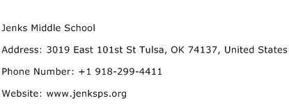 Jenks Middle School Address Contact Number