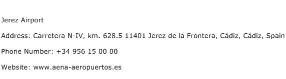 Jerez Airport Address Contact Number
