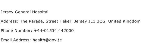 Jersey General Hospital Address Contact Number