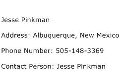 Jesse Pinkman Address Contact Number