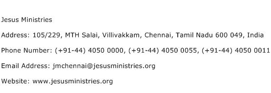 Jesus Ministries Address Contact Number