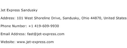 Jet Express Sandusky Address Contact Number