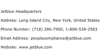 Jetblue Headquarters Address Contact Number