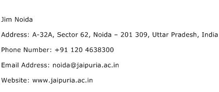 Jim Noida Address Contact Number